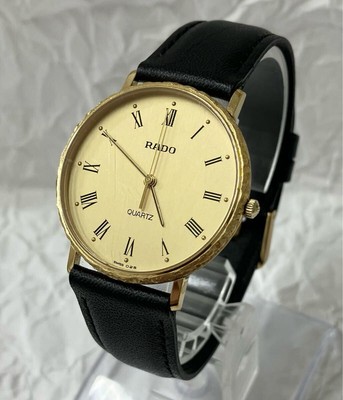 RADO ラドー メンズウォッチ 110.5338 クォーツ ゴールドｘブラック Rado Watch 110.5338 Quartz Gold x Black Men's Diameter 3.3cm