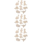 24 pcs hölzerne dit dekorative handwerk gemischt