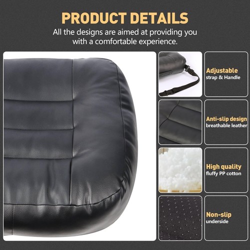 VOOCKI Booster Car Seat Cushion, Thick Leather Car Seat Cushion Pad for Adult... - Picture 4 of 7