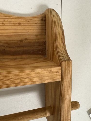 VTG Paper Towel Holder Shelf Wood Wall Mount Country Farmhouse Chic 16" x 8"x6" - Picture 10 of 13