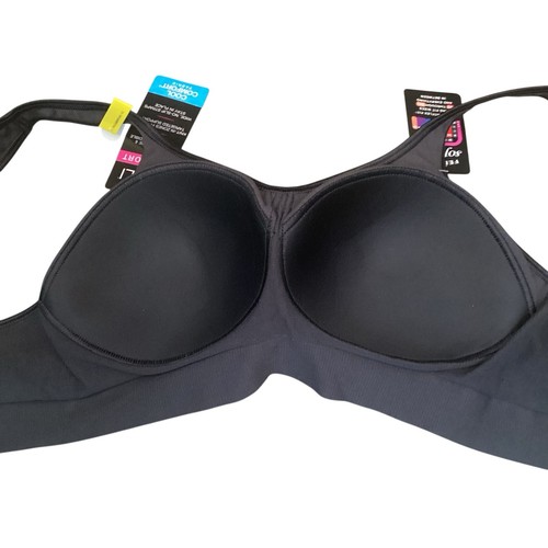 NWT Bali Comfort Revolution Seamless Shaping Wireless Bra 3488 Black Medium - Picture 6 of 7