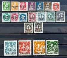 1920 German Stamps set BAVARIA o/print D. Reich Mi:DR119-137 20 stamps MH* /708