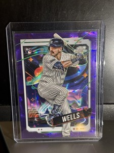 2024 Topps Cosmic Chrome Austin Wells #88 RC Purple Nebula Refractor /150 Rookie