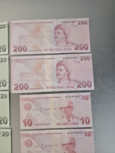 12x Original Türkische Lira Banknote bankfrisch Neu  - Bild 9 von 10