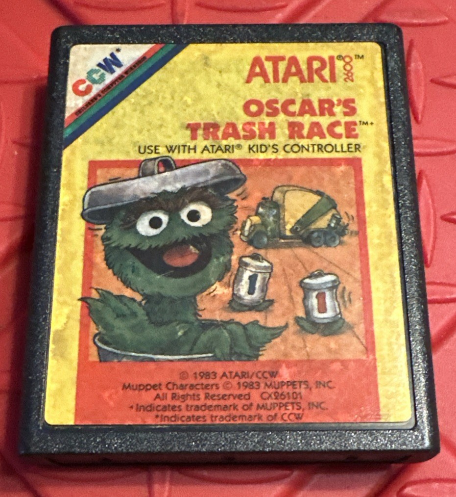 Oscar's Trash Race (Atari 2600) Cartridge Tested 