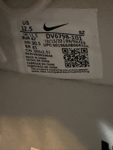 Nike Victory Tour 3 Golfschuhe/Spikes DV6798-101 weiß/rot Größe 12,5 M - Bild 7 von 7