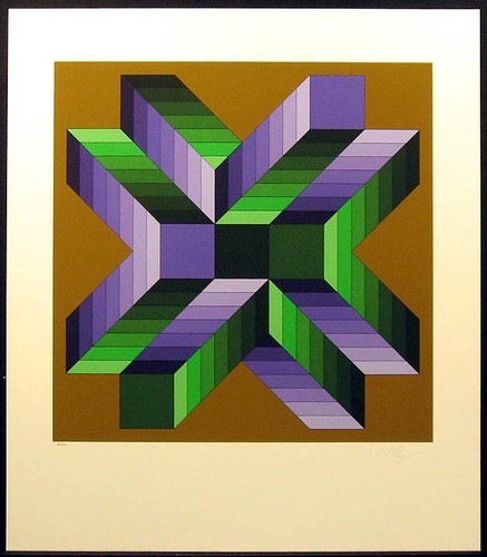 Victor Vasarely "Mata Fem" Signed Artwork Serigraph Op-Art SUBMIT BEST OFFER! - Picture 2 of 4