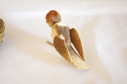 Sebnitz Vogel Alt DDR Ostern Frühling Deko Vögel mit Nest - Bild 4 von 7