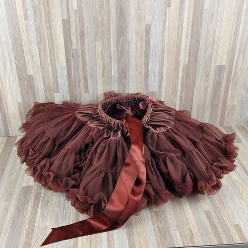 Tutú Couture Marrón Chocolate Volantes Tutú Niñas Pequeño con Etiquetas - Imagen 2 de 8