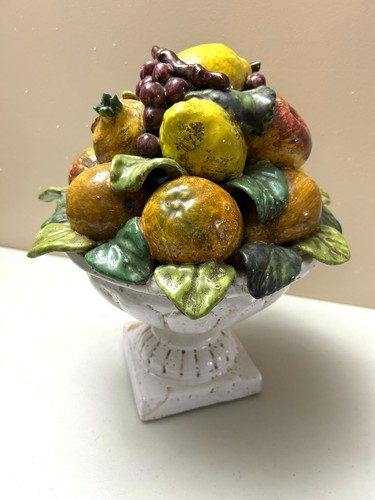 Vintage 14” Italian Tera Cotta Fruit Basket - Picture 5 of 9