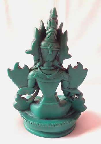 Estatua de resina verde Tara de 6" en color verde - Imagen 5 de 6