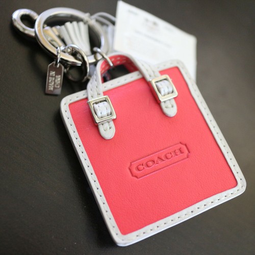 NWT COACH Leather Keychain 63836 Mini Handbag Purse Charm/ Key Ring FOB NEW - Picture 6 of 6