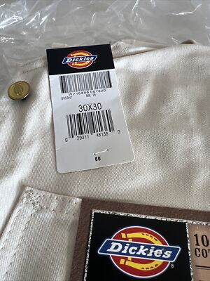 Mens Dickies Off White Painters Bib Overall 30x30 | eBay