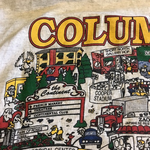 Vintage Ohio Columbus Shirt Single Stitch 1993 Buckeyes Fair Brewery Double Side - Picture 13 of 15