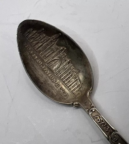 1904 LOUISIANA PURCHASE ST. LOUIS STERLING SILVER SPOON Transportation - Picture 3 of 3