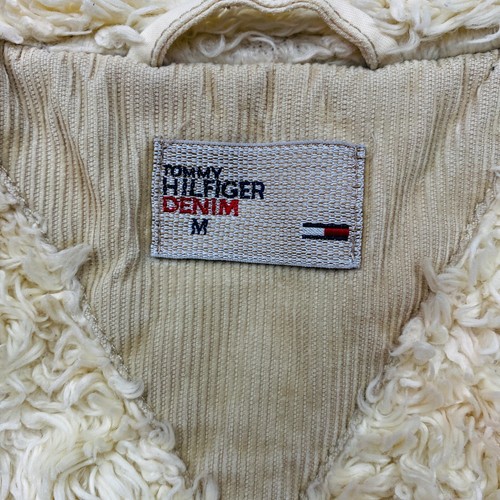 Tommy Hilfiger Denim Crema Blanco 100% Algodón Chaqueta Talla M - Imagen 5 de 12