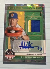 2023 USA Baseball Stars & Stripes Signatures Prime #d/23 Nickolas Oliveira