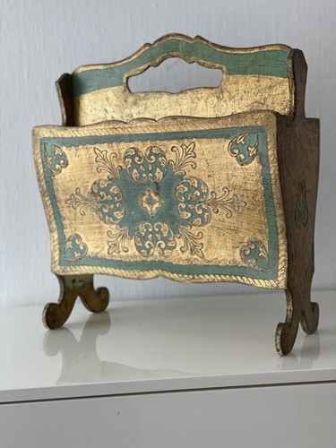 60-er: hölzerner FLORENTINER Zeitungsständer ital. Zeitungshalter VINTAGE - Bild 6 von 10