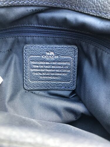 Gently Used Coach Turnlock Edie In Navy, Style 36855 - Picture 8 of 12