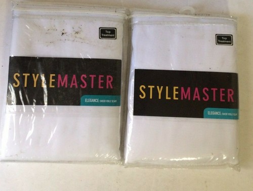 StyleMaster Elegance Sheer Voile Scarf, 40" x 216"(Set of 2) - Picture 2 of 7