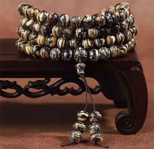 8mm*108 Genuine Nha Trang Agarwood Bracelet Mala Meditation Agarwood Prayer Bead - Imagen 6 de 7