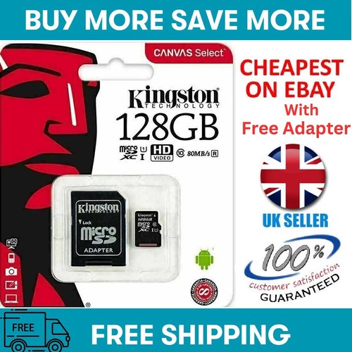 Kingston Micro SD Card 32GB 64GB 128GB 256 Class 10 SDXC Phone Memory & Adapter - Picture 11 of 16