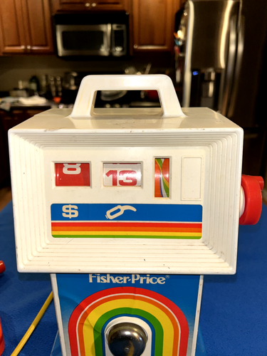 Fisher-Price Gas & Go Service Center #984 Pompa Gas Giocattolo Blu e Bianco 1983 - Foto 6 di 15