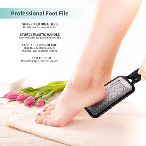 Scrubber Piedi Professionale Set 3 Pezzi | Rimuovi Calli e Lime Pedicure per Sof - Foto 5 di 8