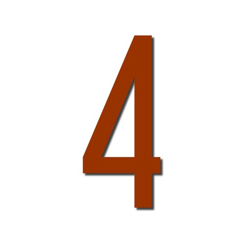 HOUSE NUMBER 4 Avenida Acrylic Large Floating Stylish Modern Gloss Black DIY - Imagen 12 de 20
