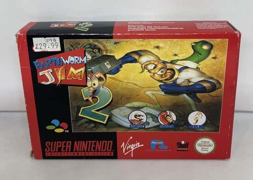 EARTHWORM JIM 2 - SNES SUPER NINTENDO - CIB - COMPLETE - PAL UK - VGC - RARE - Picture 2 of 20