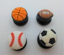 Shoe Dads Shoe Charms: SPORTS - 4 PIECE SET - NEW