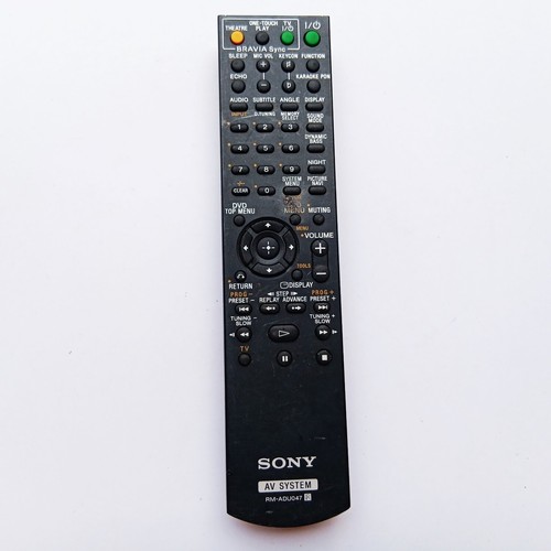 Sony Remote RM ADU047 AV System Bravia TV DVD Karaoke Audio Theatre ...
