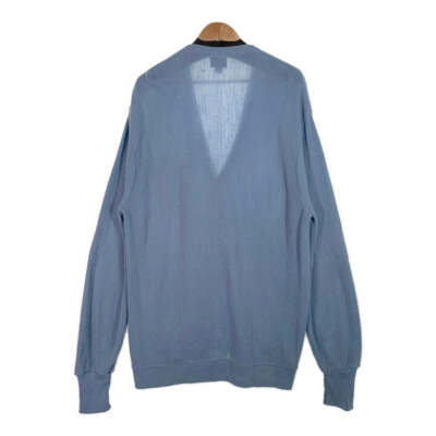 80-90's LACOSTE IZOD Acrylic Knit Cardigan Light Blue Made