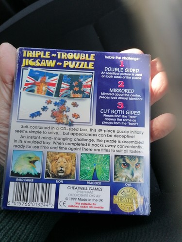 Cheatwell Games Double Sided Frog 49 Piece Jigsaw Puzzle in CD case Sealed NEW - Picture 2 of 2