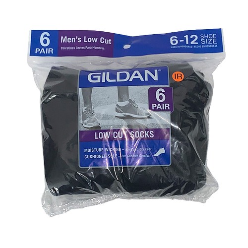 Gildan Adult Platinum Mens 6 Pack Moisture Wicking Low Cut Socks - Picture 2 of 19