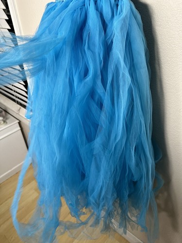 Girl's Blue Butterfly Tutu Dress Children's Fairy Princess Dress sz 6-8 - Picture 5 of 7