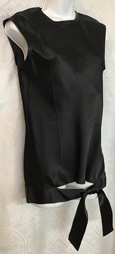 helmut lang Blouse Butter Sleeveless Drape Tank Satin Trim Nwt Size S - Picture 2 of 10