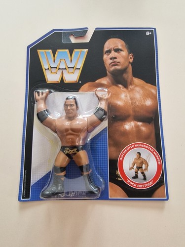 WWE MATTEL RETRO THE ROCK DWAYNE JOHNSON CARDED WR...
