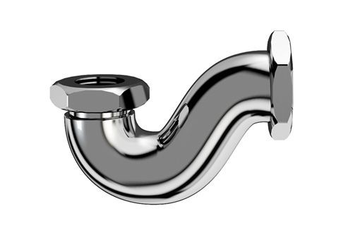 Burlington Shallow P Trap Waste for Baths, Chrome Plated, Traditional Style, CW3 - Picture 1 of 2