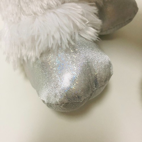 Construye un oso bastón de caramelo brillo felpa cuernos de reno con chaqueta juguete de Navidad - Imagen 8 de 16