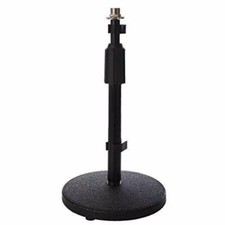 LyxPro Adjustable Desktop Microphone Stand and Desk Mic Holder, Black