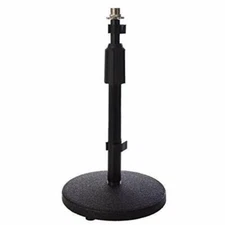 LyxPro Adjustable Desktop Microphone Stand and Desk Mic Holder, Black