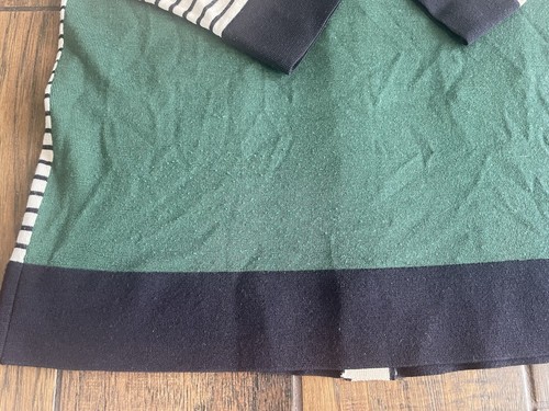 VTG Tory Burch Merino Wool Striped Woman's V-neck Button Down Sweater Size S - Picture 8 of 10