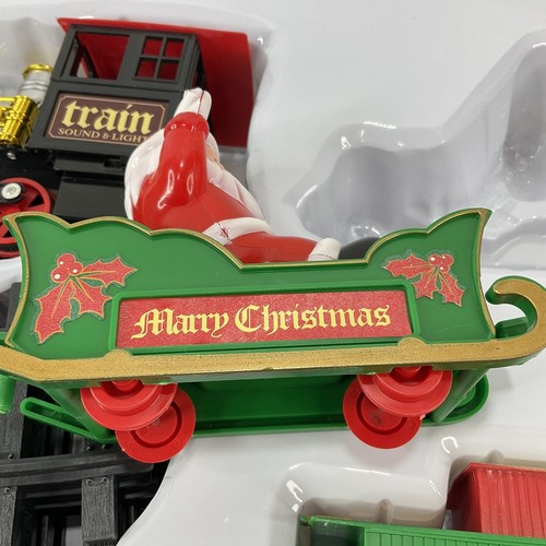 Classic Train Set Toys for Kids Locomotive Engine Smoke Sounds Lights Santa Nob - Picture 6 of 10