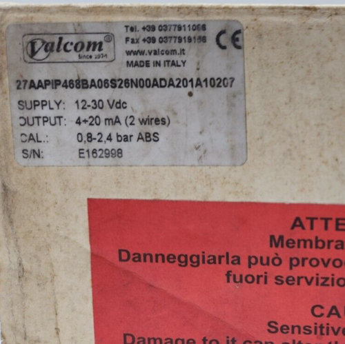 VALCOM 27AAPIP468BA06S26N00ADA201A10207 PRESSURE TRANSMITTER - Picture 14 of 14
