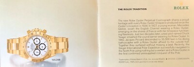 1989 Rolex Daytona 16520 16523 16528 English Booklet/Manual 596.16