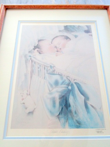 Bessie Pease Gutmann A Double Blessing Baby Twins Framed Vintage Print - Picture 7 of 8