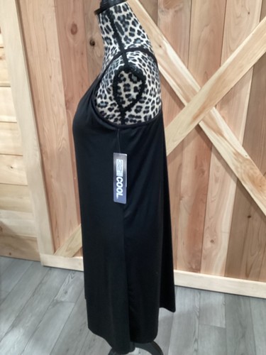 NWT 32 Degrees Cool Black Tank Dress with Built in Bra Size Large - Picture 2 of 5