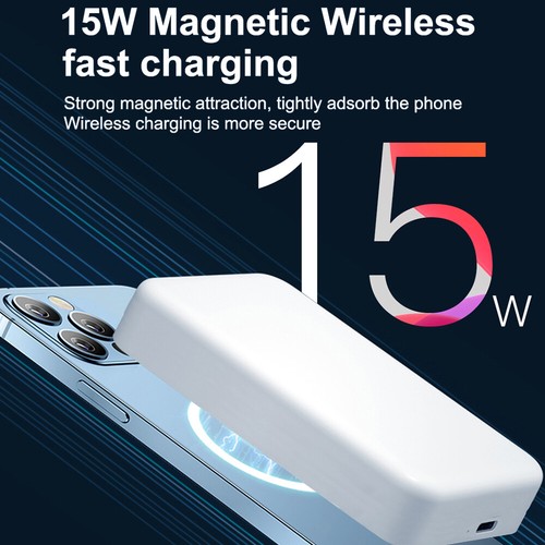 20000mAh Power Bank Magnetic Wireless Battery Charger for iPhone 16/15/14/13/12 - Picture 10 of 26