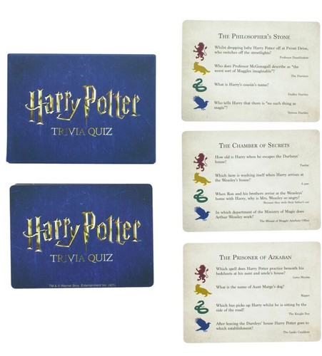 🆕 PALADONE HARRY POTTER, Trivia Quiz Card Game, 50 Cards/200 ?’s, 8+Years - Picture 9 of 9